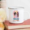 Personalisierte Beste Freundin Tasse Angepasster Name Kaffeetassen Getränke Wein Saft Teetassen Cartoon Mädchen Bedruckte Tasse Geschenke für Freunde