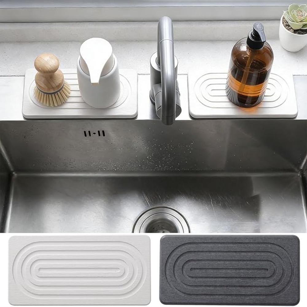 2 Piece Non Slip Diatom Mud Bathroom Tray Molds Resistant Moisture Wicking Tray Soap