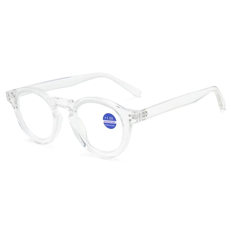 Retro Oval Women Reading Glasses Vintage Round Frame Men Far Sight Glasses Personalized Anti Blue Light Presbyopia Glasses