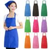 Kitchen Convenience Store Solid Color Apron Adjustable Bib Apron Dress Men Women Kitchen Restaurant Chef Classic Cooking Apron