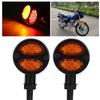 Motorcycle LED Turn Signal Light Brake Lamp Metal Shell Blinker Flashers 12V 4 WiresBlack