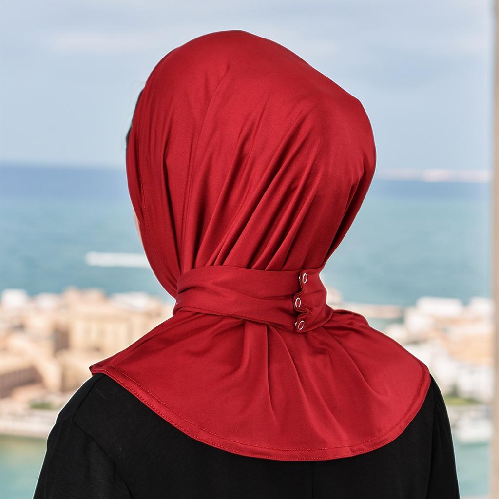 Muslim Headscarf For Women Non-Slip Hijab Full Coverage Daily Elastic Band Design Soft Material Breathable Comfortable No Slip