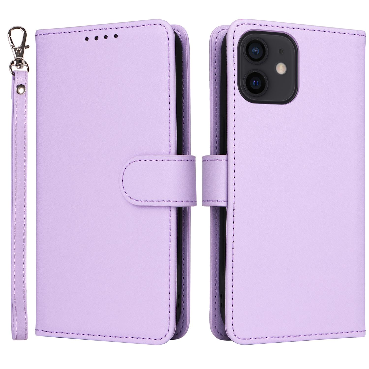 

For iPhone 12/12 Pro Magnetic Case BETOPNICE Detachable PU Leather Phone Cover with Strap A