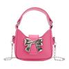 2024 Sweet Pink Bow Chain Crossbody Shoulder Bag for Women