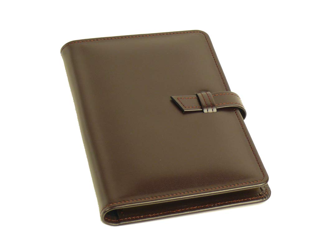Genuine Leather Legal Pad Holder - Made in Japan - Leather Legal Pad Holder, Junior Size (Chocolate)