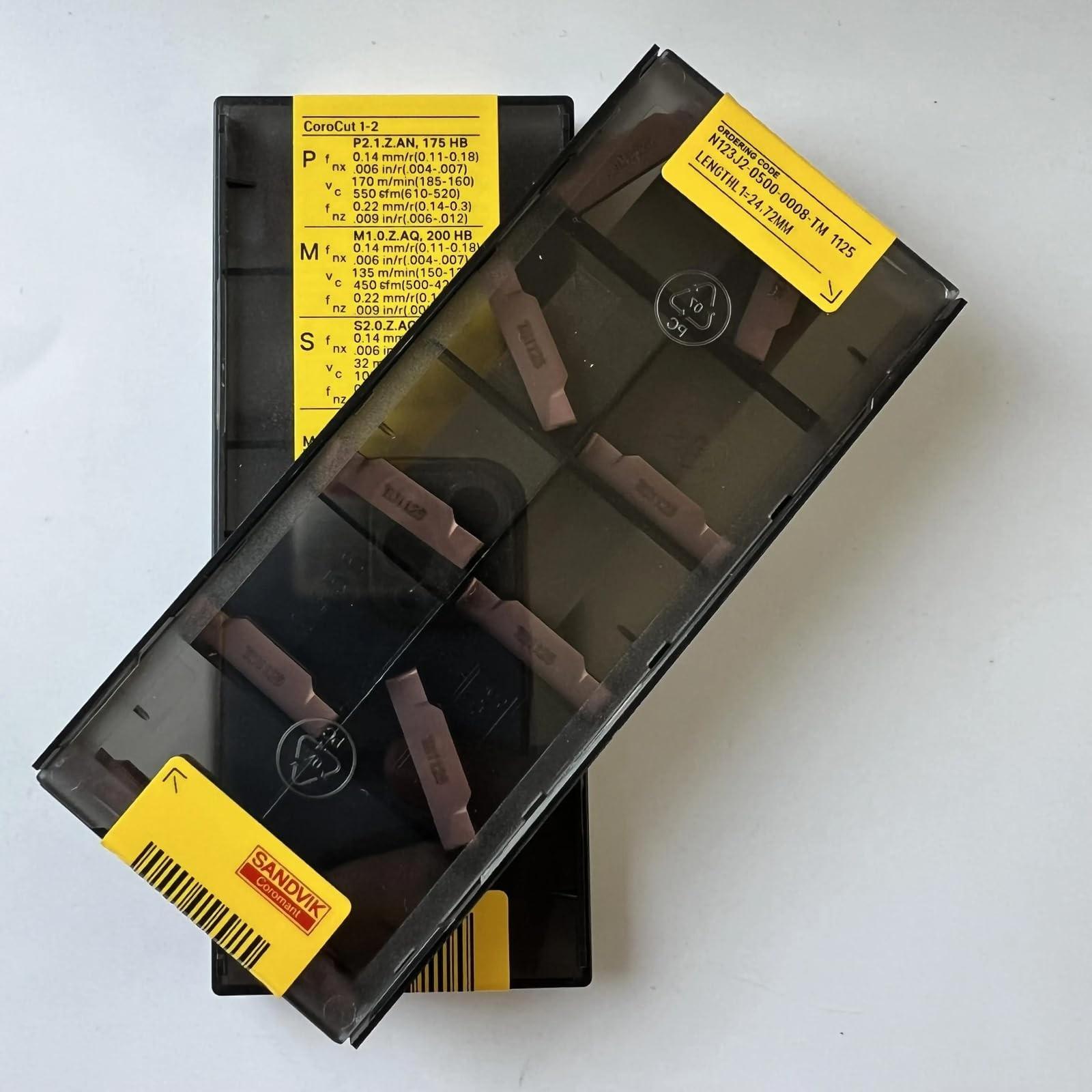 

Original Sandvik / N123J2-0500-0008-TM 1125 /CNC CARBIDE tool blade 10 Pcs