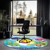 Shark Printed Round Rug Carpet Chair Rug Area Rug Entryway Doormats,for Office Chair Living Room Bedroom Kitchen Room.