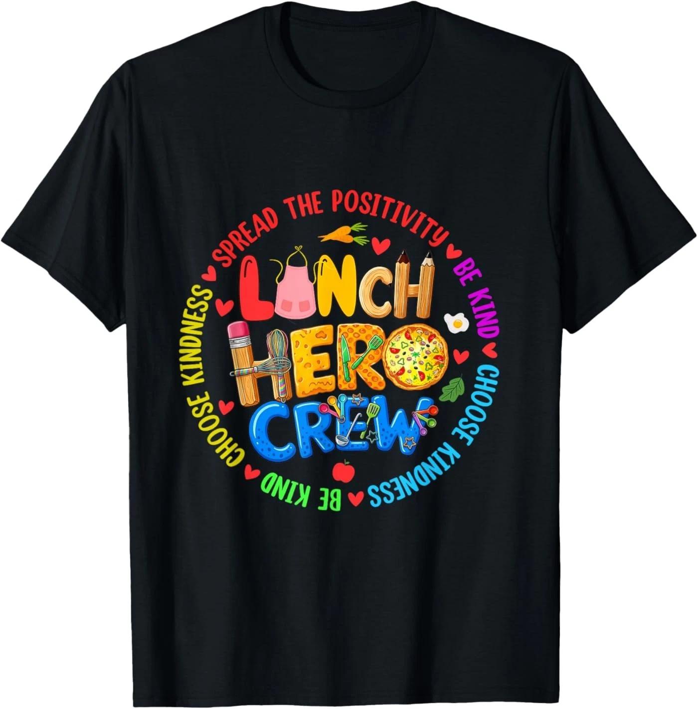 School Lunch Hero Crew Cafeteria Workers Lunch Lady T-Shirt 2XL