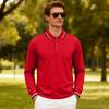 Loose Men's Casual Golf Quick Drying Breathable Long Sleeve Embroidered T-irt Ciwalk Cleanfit Pure Color Golfwear Polo Shirtss