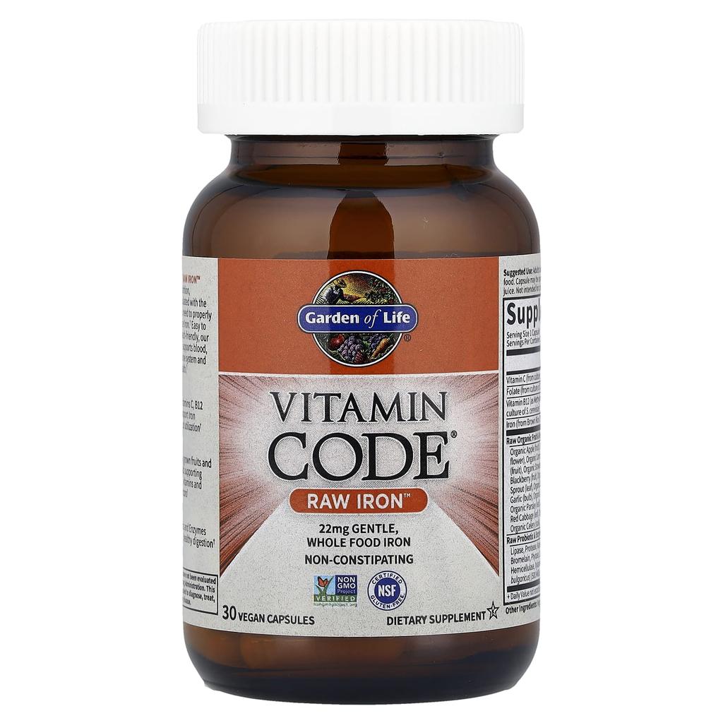 Vitamin Code, Raw Iron, 30 Veggie Capsules