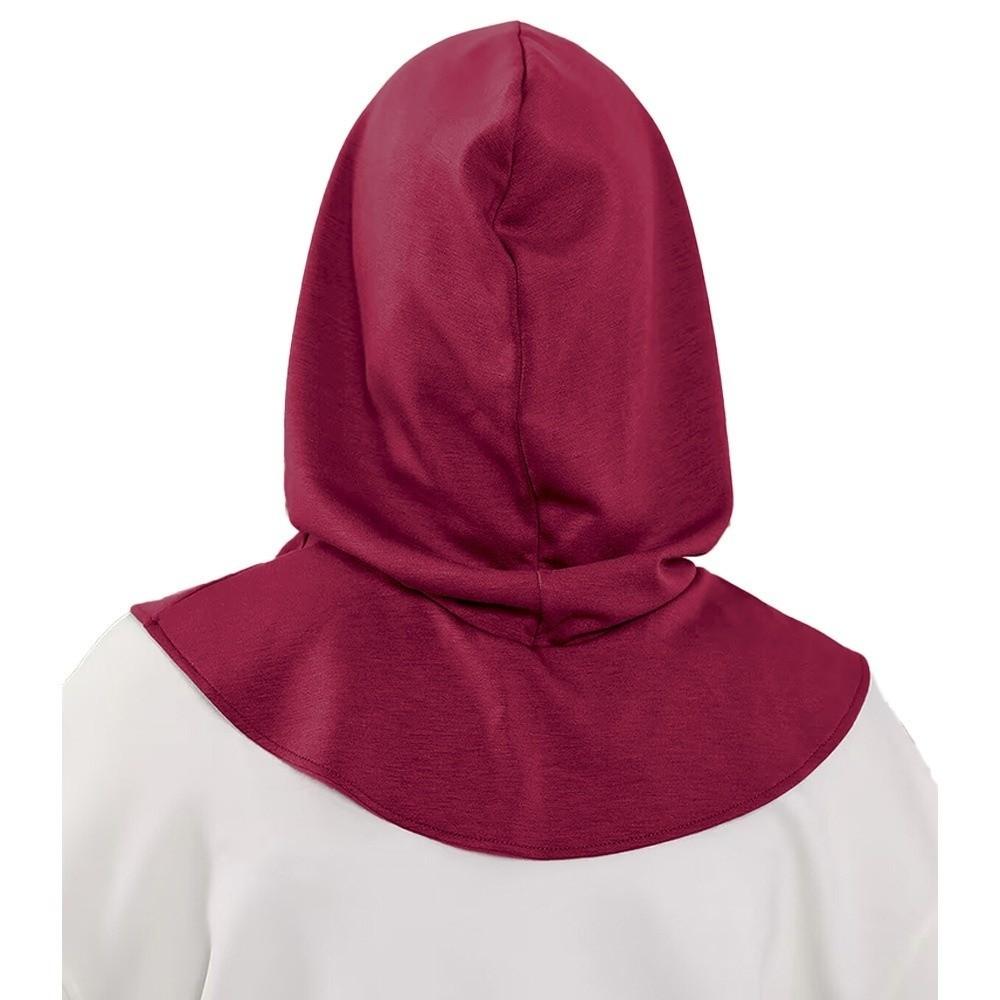 Solid Color Sun Hat with Hood Wide Brim Neck Shade Cap Casual Turban Cap Outdoor Activities