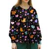 Women's Print Scrub Top - Long Sleeve Single Button Casual Uniform Top for Nurses, Caregivers, and