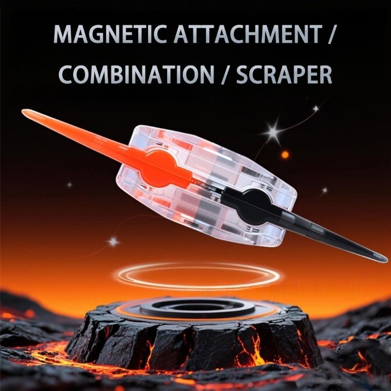 Double Sided Magnetic Scraper Blades With Quick Change System For Automotive Tint Vinyls Installation And DIY Projects