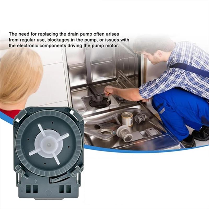 2718B Dishwasher Drain Pump Assembly Appliance Water Drainage Part Designed For Simple to Installation Enduring