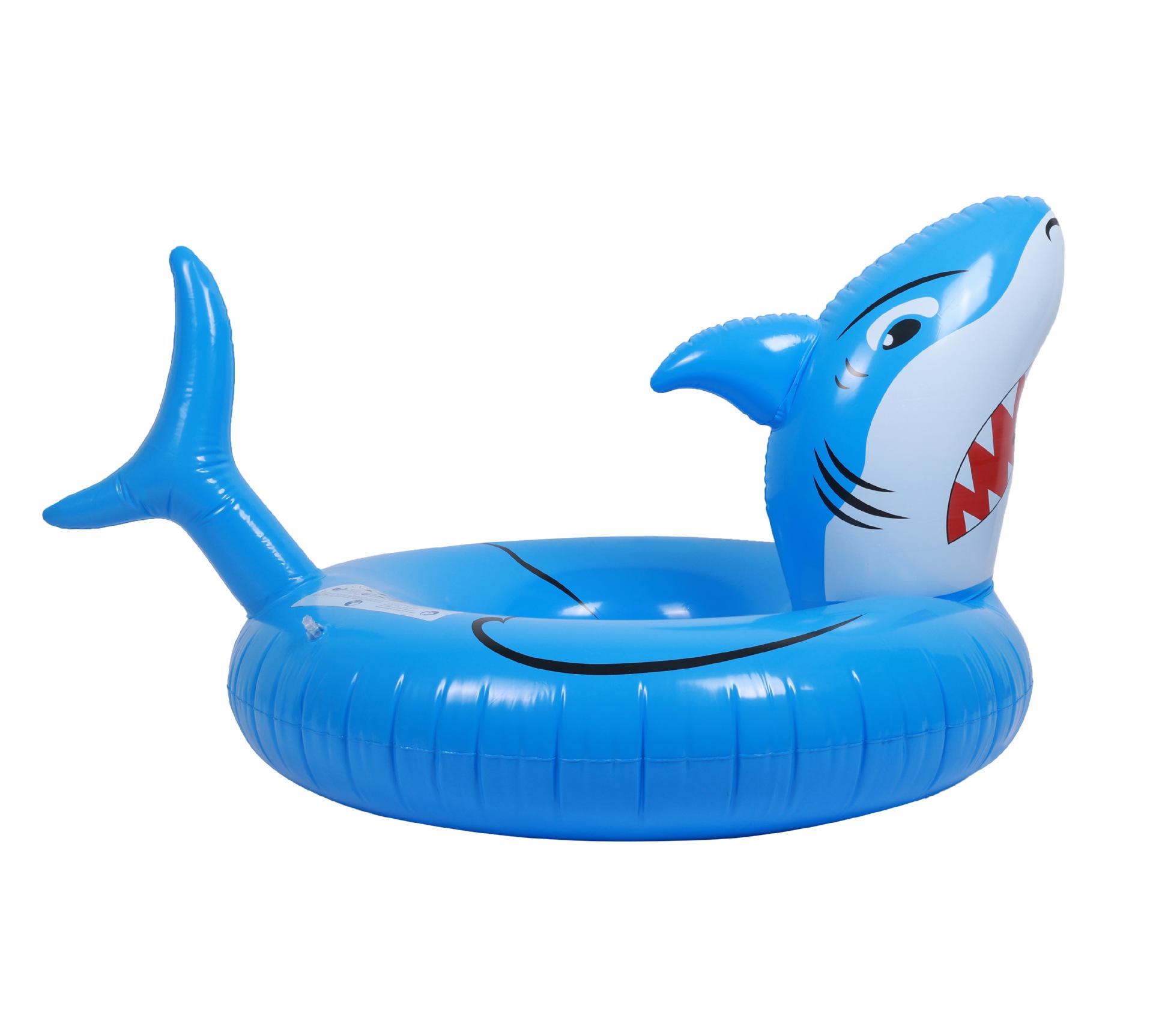 Summer Shark Inflatable Swim Ring - Cartoon Animal Armpit Pool Float 45cm Size