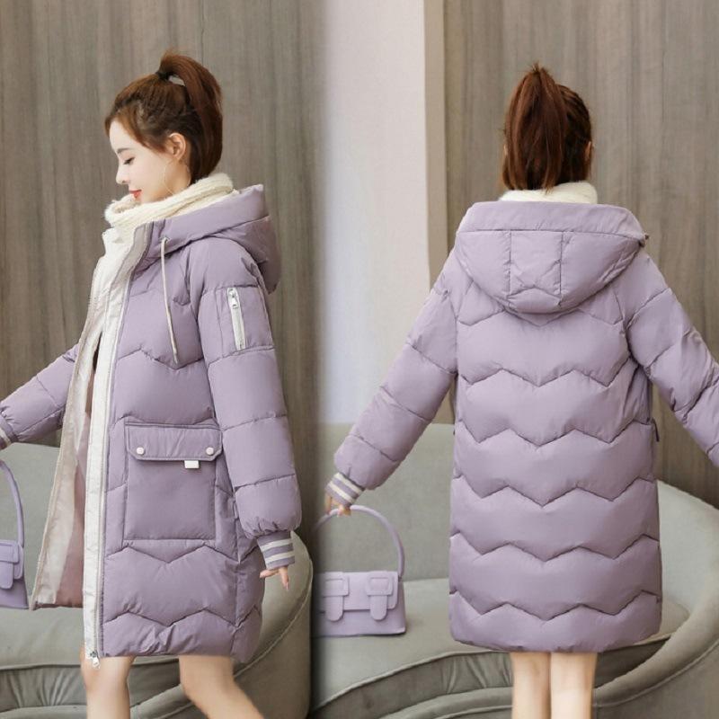 Padded Clothes Women's Medium and Long Loose Winter Coat Thickened Padded Jacket Bread Clothes Padded Jacket Padded Coat