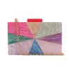 Dinner Bag Retro Splicing Bag Trendy Acrylic Shoulder Chain Bag Women'S Light Luxury