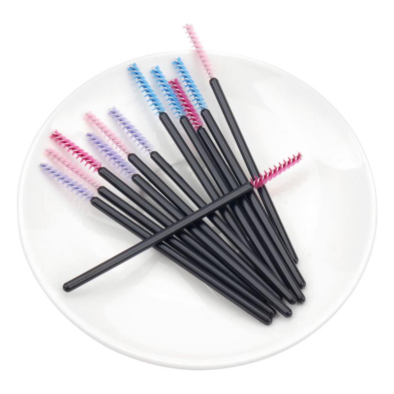 50-Pack Mini Disposable Spiral Eyelash Brush and Straight Comb