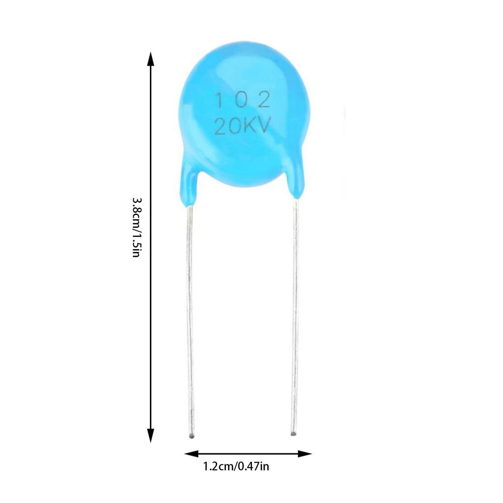 20pcs 20KV 1nF 0.001uF 1000pF 102 High Voltage Ceramic Capacitor Kit