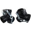 2Pcs Black Light Bulb Socket Splitters Phenolic Three-pronged Lamp Holder  Electrician