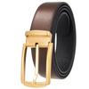 Pin Buckle Belt, Punched Belt, Men First Layer Cowhide Belt