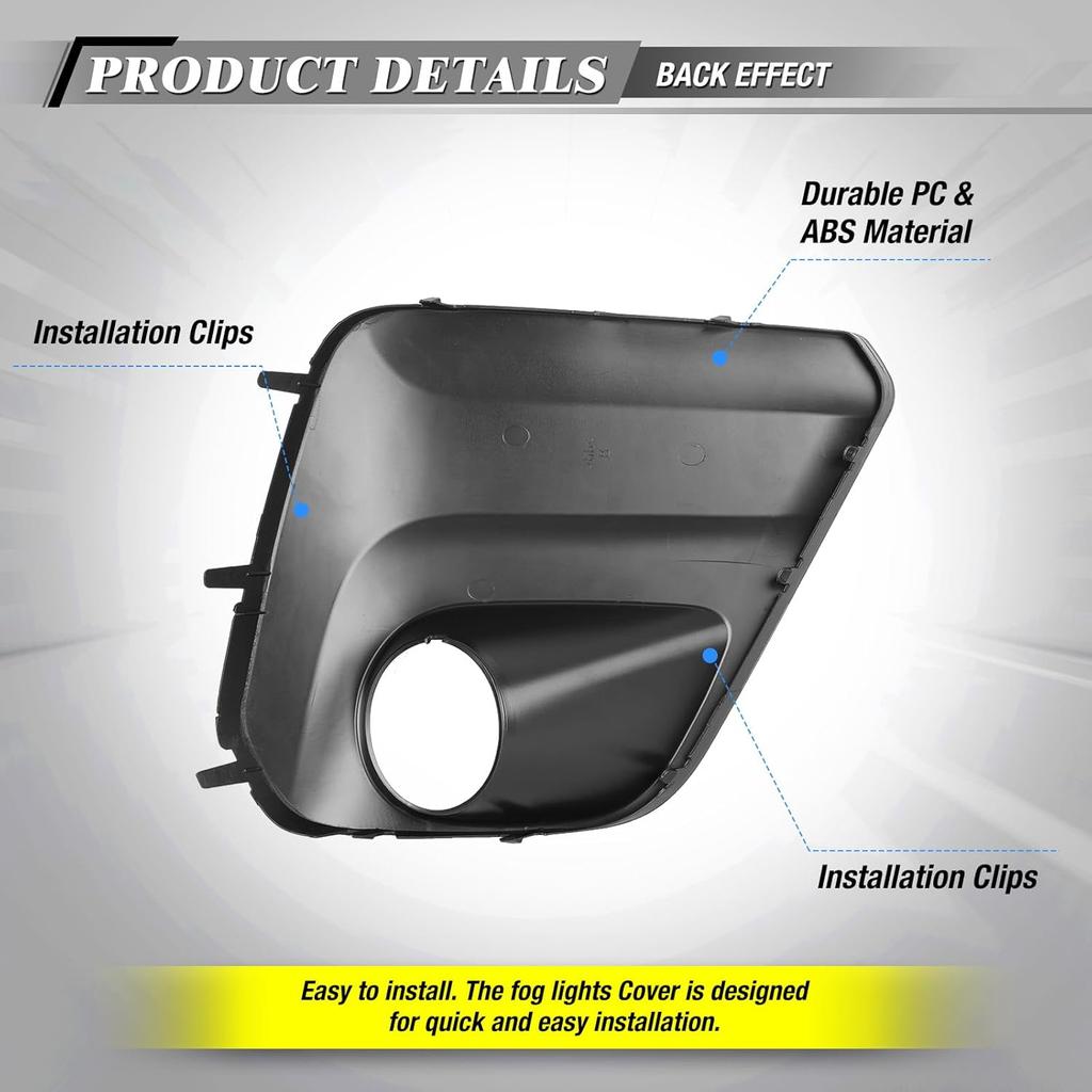 AUTOWIKI Driver Side Fog Light Covers for 2019-2021 Subaru Forester Base, Convenience, Premium Models, Driving Fog Lamp Bezel Replacement 1 PC Left