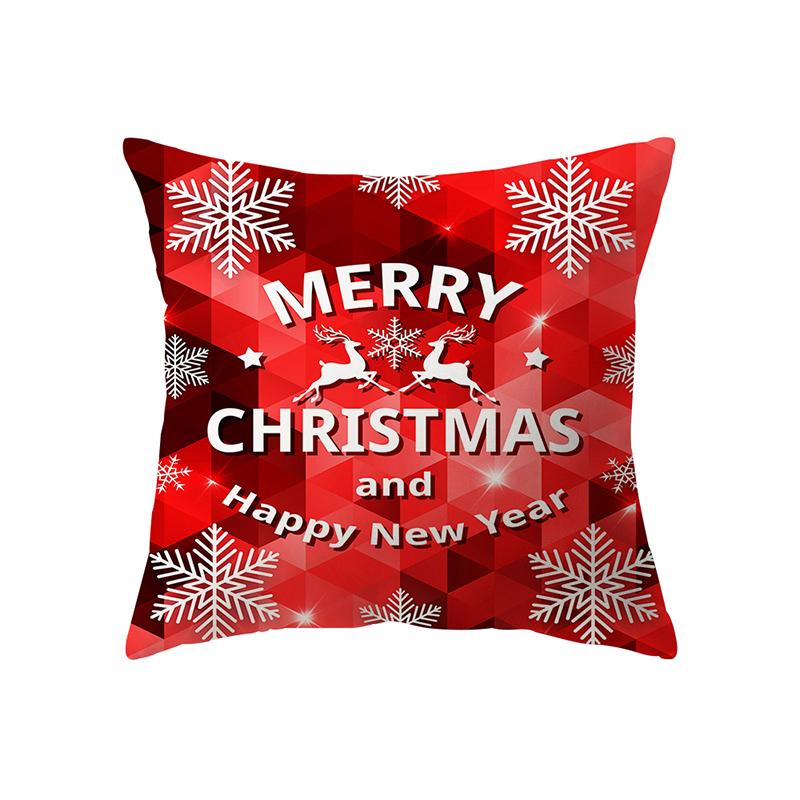 Christmas Theme Christmas Decoration Printing Pattern Cushion Cover Home Living Room Sofa Decoration Pillow Pillow Cover