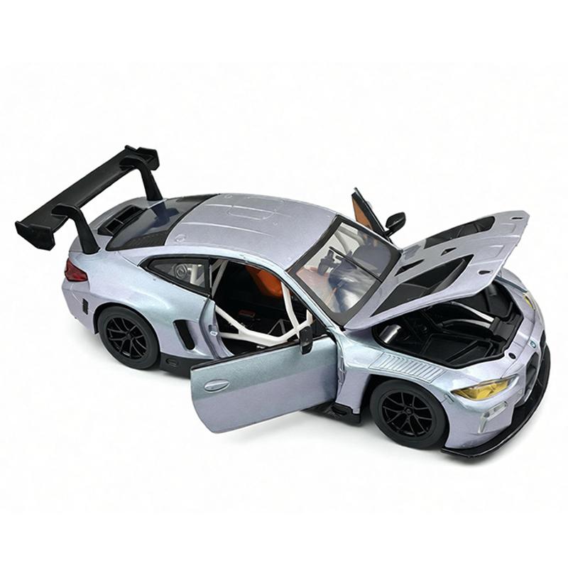 NEW 1:24 BMW M4 GT3 Supercar Alloy Car Model Sound and Light Children's Toy Collectibles Birthday gift