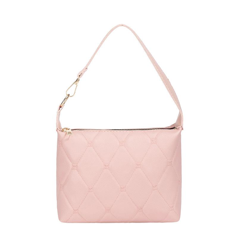 New Soft Versatile Texture Handbag, Rhombic Rust-resistant, Minimalist High-fashion Casual Mid-size