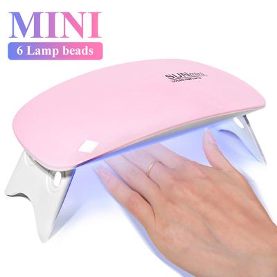 6W Mini Tırnak Kurutma Makinesi Taşınabilir 6 LED UV Manikür Lambası Ev Kullanımı Tırnak Lambası Kurutma Lehçe Vernik USB kablosu Ile
