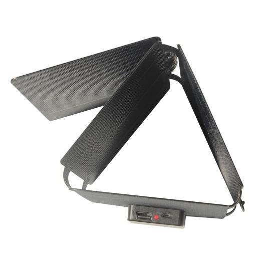 14W Solar Panel Portable Phone Charger IPX6 Waterproof Foldable Design Type-C/USB Single Crystal Silicon Solar Panel Charger