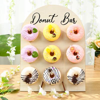 Arch Shaped Wooden Donut Stand Decoration Donut Party Doughnut Holder Wedding Birthday Party Supplies Baby Shower Donut Bar