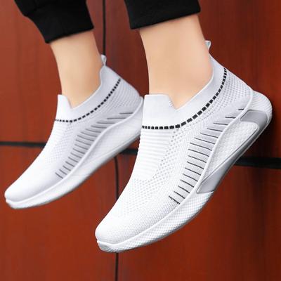 Chaussures de Sport Casual pour Homme Tennis Maille Tricotée Grande Taille à Enfiler Type Chaussette Chaussures Respirantes Confortables Baskets de Jogging Toutes Saisons