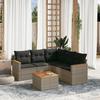 VidaXL Garden Lounge Set with Cushions 6 Pcs, Patio Sofas, Patio Furniture Set, Outdoor Furniture, Grey 3225969