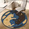 1pc Office Carpet Chair Mats Starry Night Cats Yin Yang Perfect for Decorating Office Chairs, Living Rooms, Or Bedrooms.YDT093