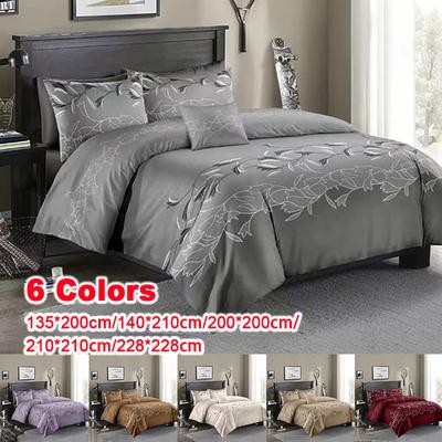 Duvet Cover Pillow Shams Set Single Double Full Queen Comforter