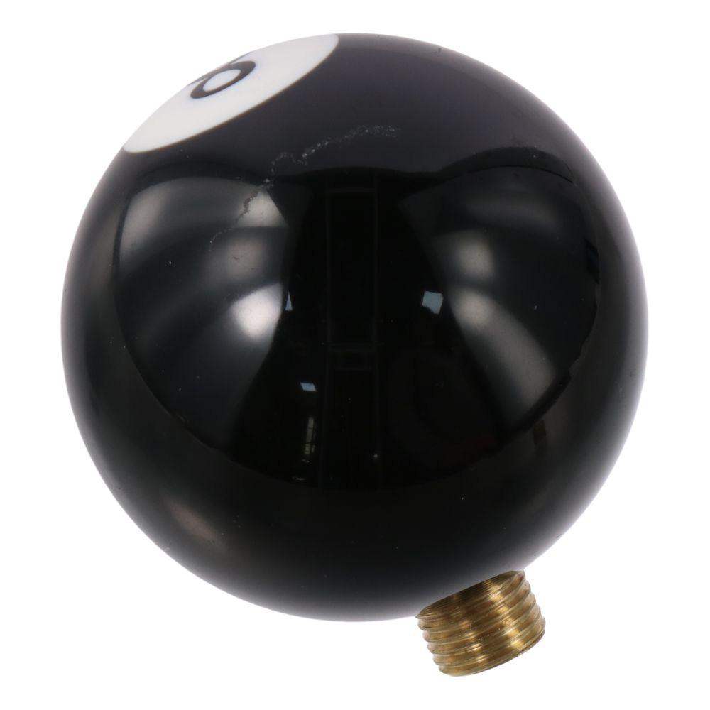 Black Ball Shift Knob Acrylic 5 6 Speed Gear Shifter Knob Round 2.1*2.1inch 8-Shaped Manual Shift Handle 3 Adapters