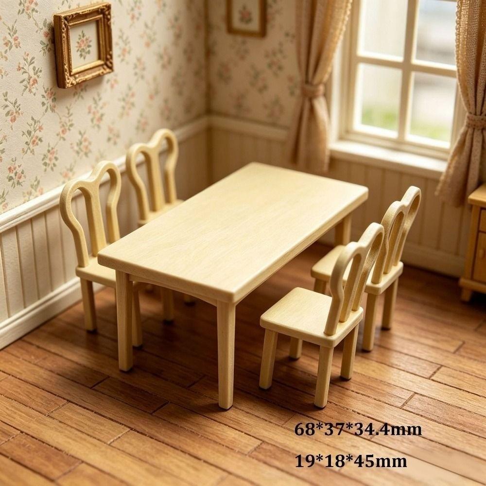 Multistyles Dollhouse Miniature Wood Desk Doll House Decoration Accessories