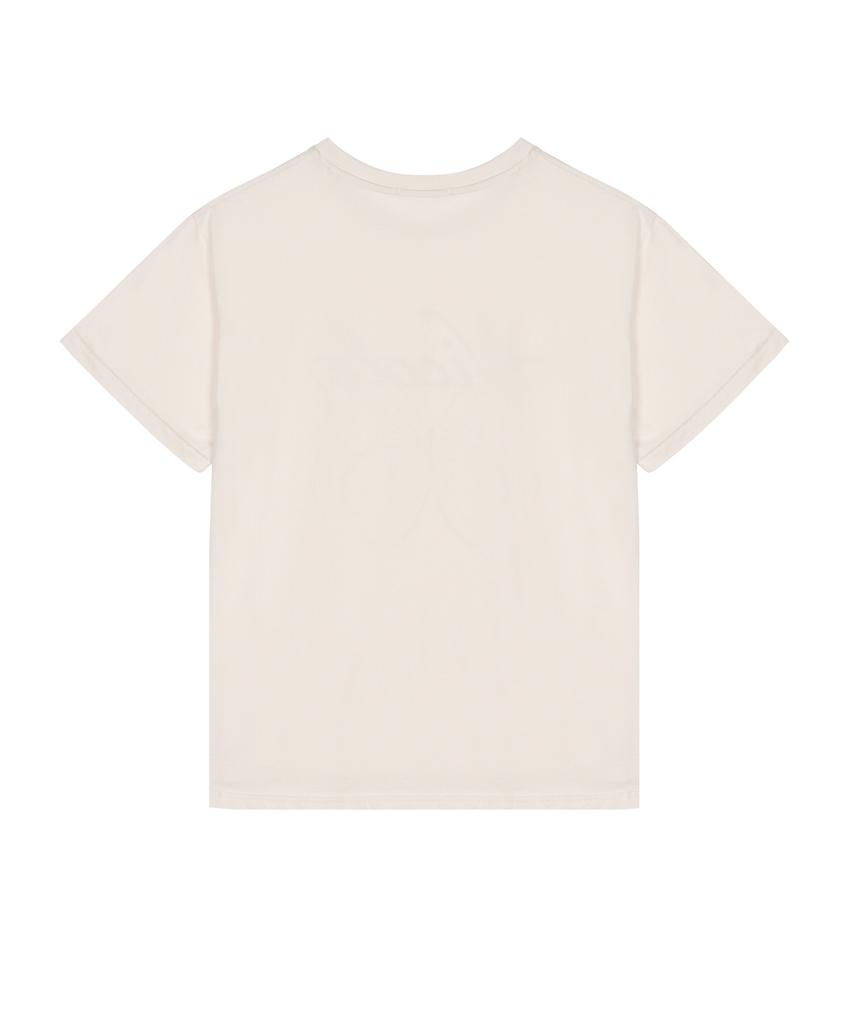 Nigaennikol Nicole Butterfly Sleeve Top_Beige Blue