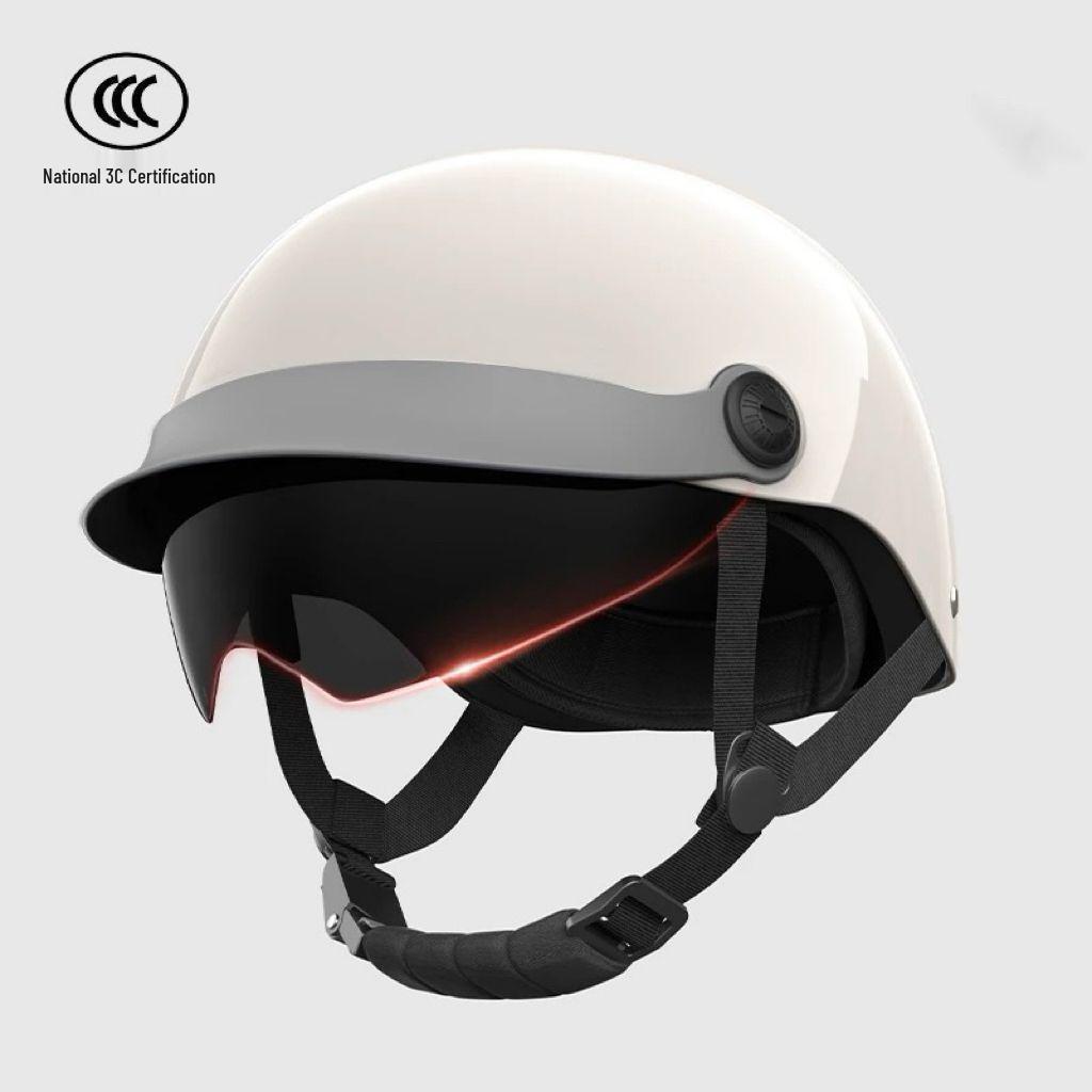 Certified Electric Vehicle Summer Sun Protection Retro Half Helmet for Men & Women