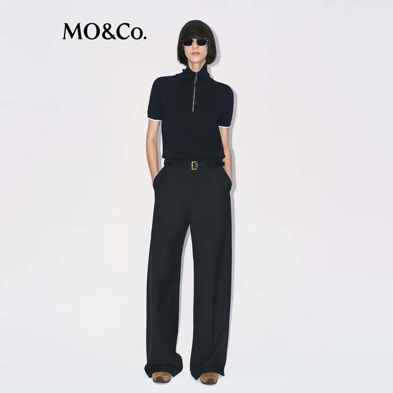 MO&Co. Women's Lightweight Warm Chic Wide-Leg Trousers