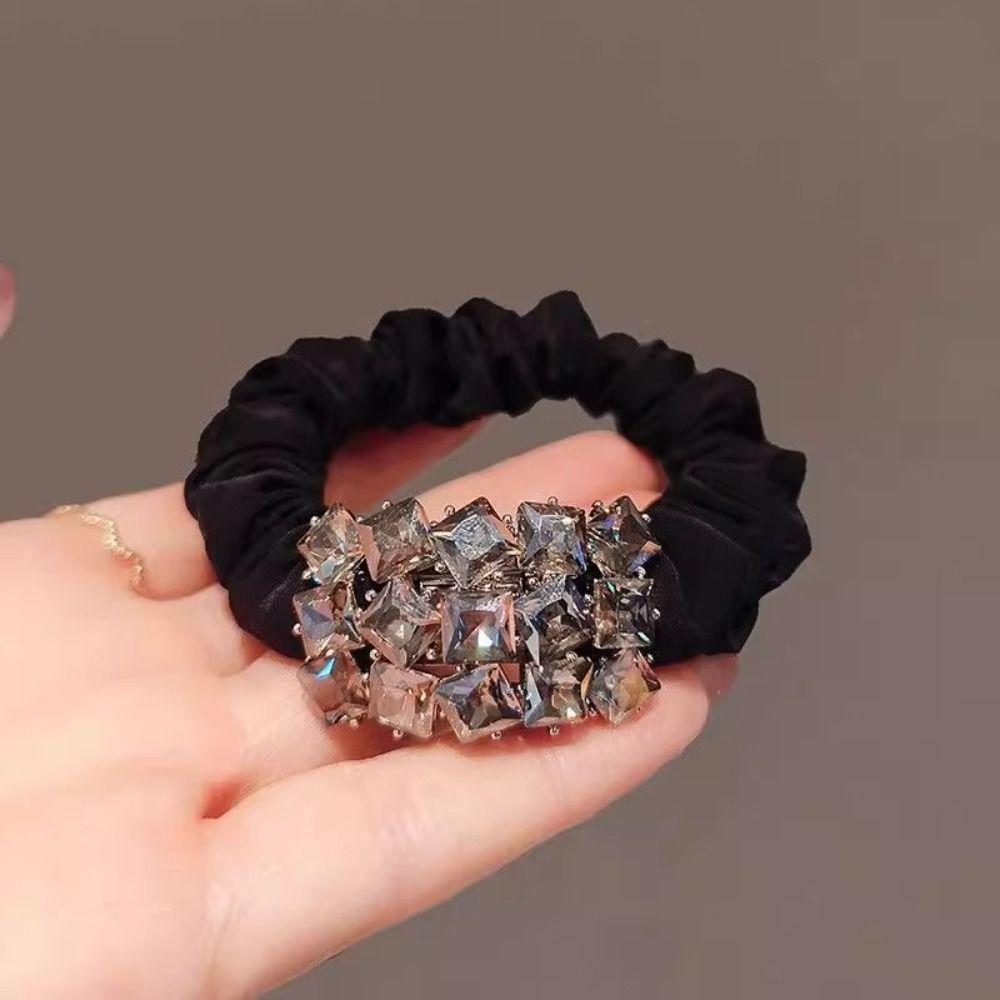 Korean Style Crystal Hair Rope Sparkling Hair Loops Elastic Hair Ties  Tie-Up Hair Accessories