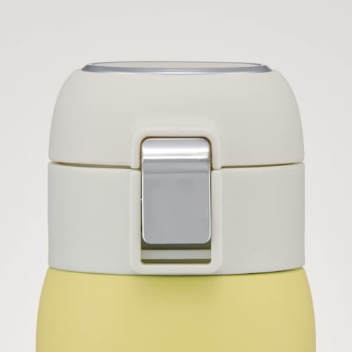 Skater (STOT3-A) 350ml Stainless Steel Mug Bottle with One-Touch Opening, Insulated, Double-Walled Vacuum Wall, Direct Drinking, Muted Yellow