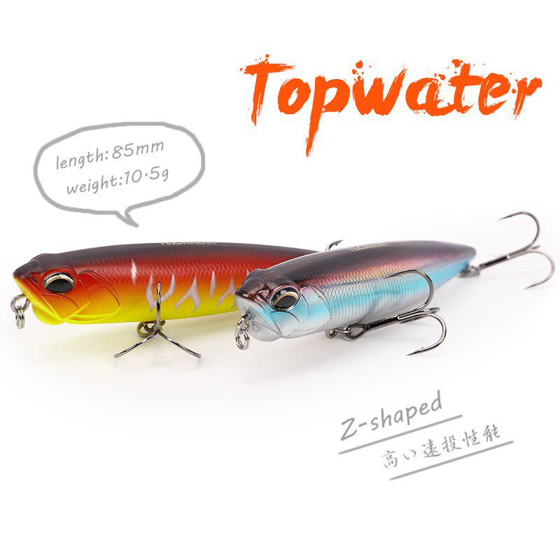 Plovoucí vodní tužka na vrhání na dálku 85 mm/10,5 g Rybářská návnada Tužka s umělou návnadou Bass Bait Snakehead Lure