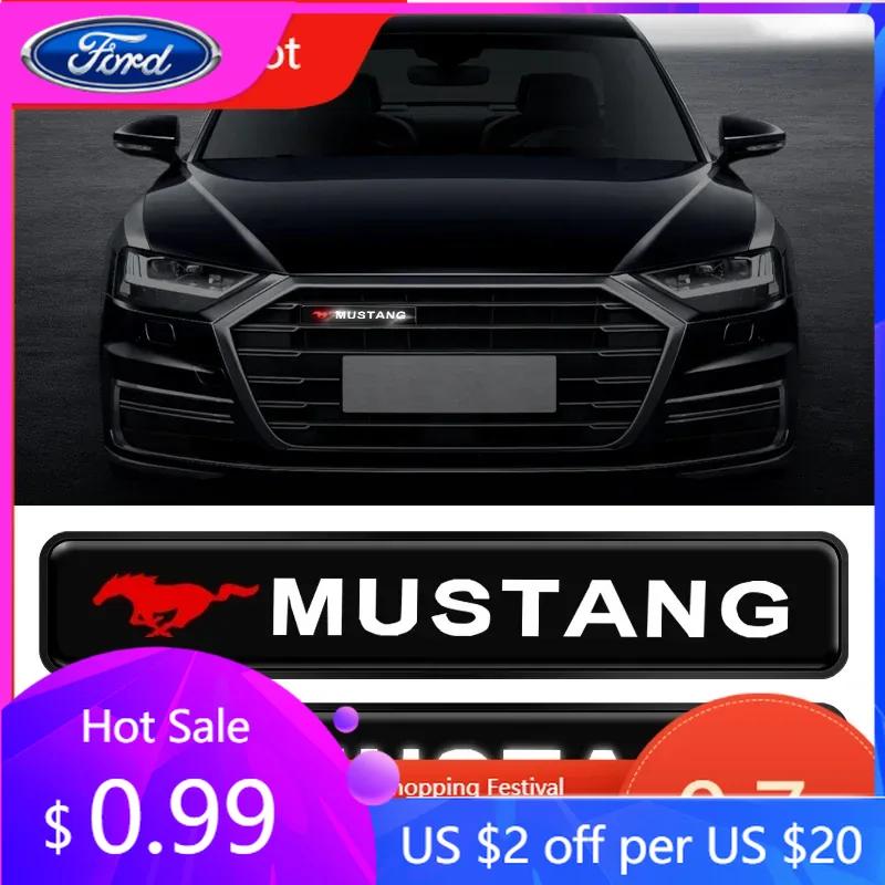 Naklejka Samochodowa Gorąca Do Forda Nowego Samochodu Grill Przedniej Maski Emblemat LED Wodoodporne Zmienione Światło Do Forda Mustanga spoiler Shelby GT 350 5