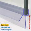 Shower Screen Seal Strip PVC Door Bath Shower Seal Strips for 4-6mm Glass 20mm Gap Glue-free Waterproof Weatherstrip #40 #50