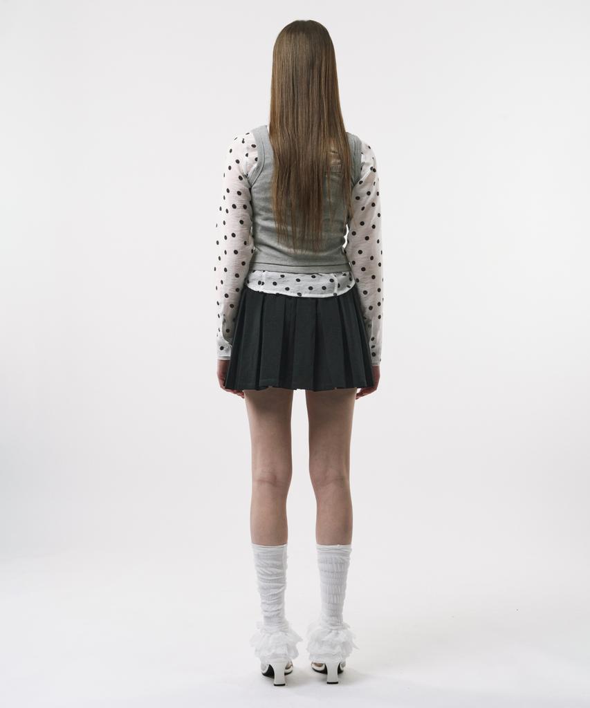 Podeowedeo Girls' Pleated Mini Skirt (Black)