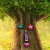 1 Set Resin Art Tree Face Pendants Wall Hanging Facial Features Sculptures  Home Decor