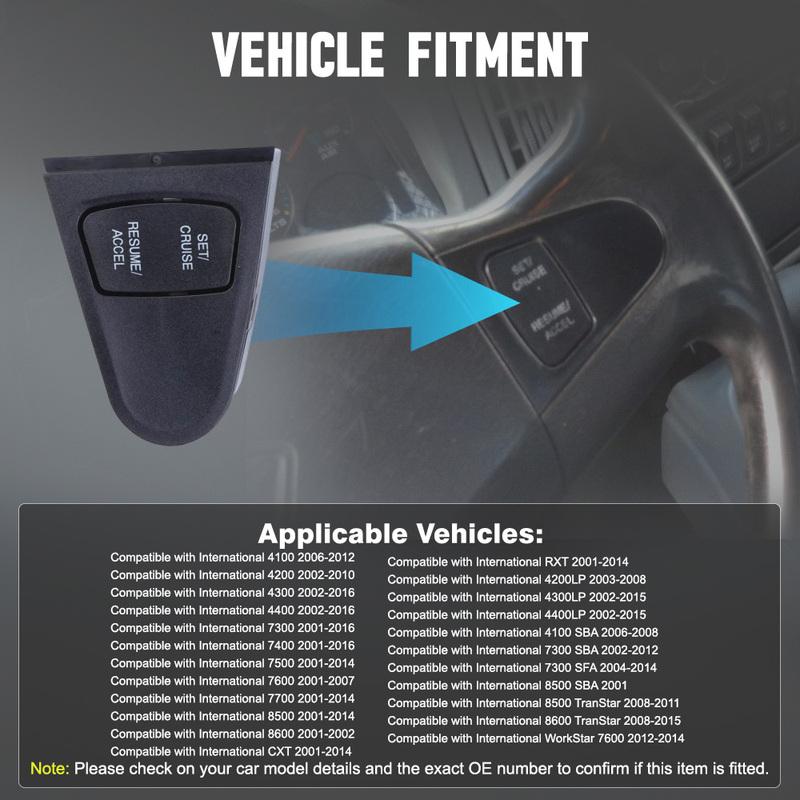 2506326C1 Right Side Car Steering Wheel Switch Cruise Control Switch for International 4100 4200 4300 7300 7700 4300LP