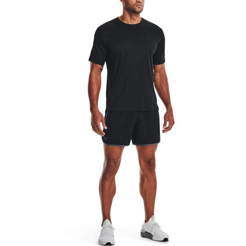 Under Armour Shorts d'entraînement 6 pouces à taille élastique couleur unie Homme Bas Noir 1377027-001